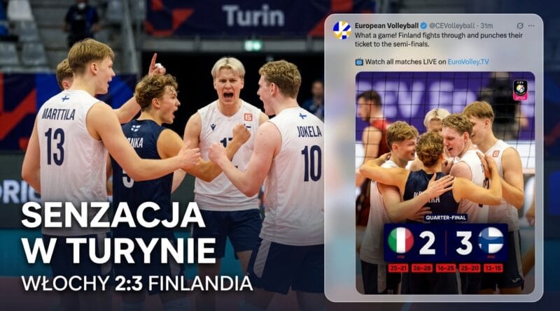 Gigantyczna sensacja na siatkarskich ME! Finlandia wyeliminowała Włochów z turnieju